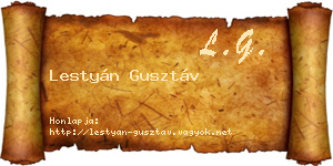Lestyán Gusztáv névjegykártya