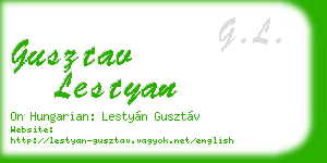 gusztav lestyan business card